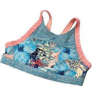 Girls Athleta Girl Removeable Pad Mixed Floral Print Sports Bra Size L/12